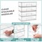 Sorbus Acrylic Storage Containers with Pull-Out Drawers - 4 Pack 12” Long Clear Stackable Storage Bins Set